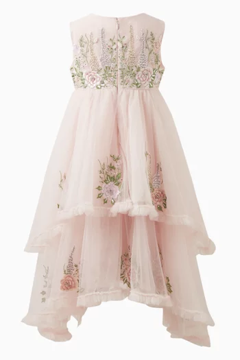 Camellia Embroidered Dress in Tulle