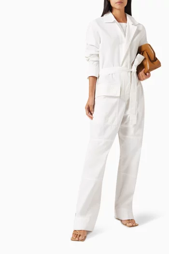 Belted Jumpsuit in Cotton