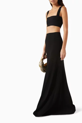 Knitted Maxi Skirt in Viscose Blend