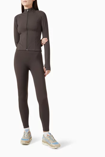 Ultimate Long-sleeve Zip Top in Stretch-nylon