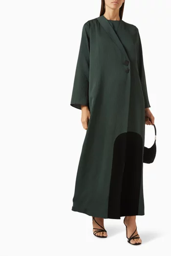 Colour-block Abaya Set