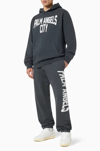 PA City Logo Washed Hoodie in Cotton