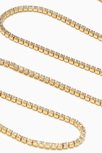 Classic Thin Tennis Choker in 14kt Gold-plated Sterling Silver