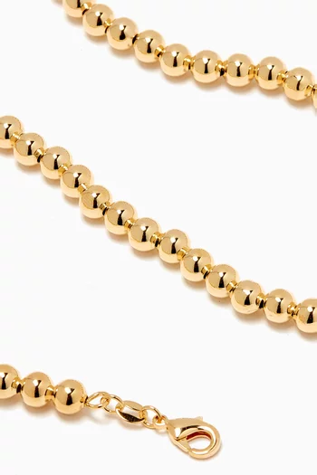 Chunky Beaded Ball Necklace in 14kt Gold-plated Brass