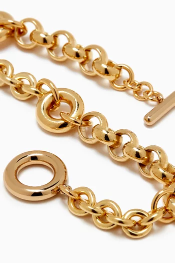 Fillia Bracelet in 14kt Gold & Platinum-plated Brass