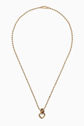 Mini Teresa Pendant Necklace in 14kt Gold-plated Brass