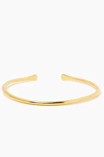 Hammered Cuff Bracelet in 18kt Gold-plated Silver