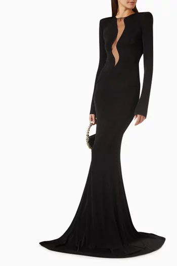 African Colour-Block Maxi Dress