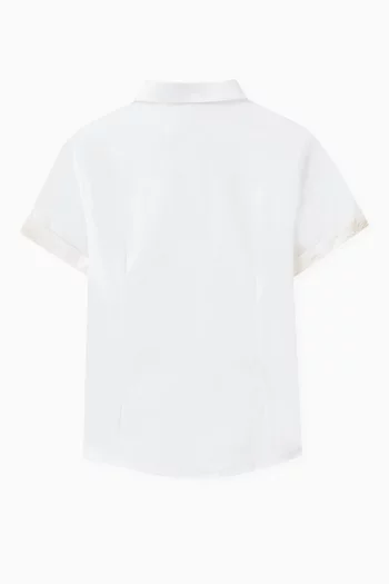 Contrast-trim Shirt in Cotton