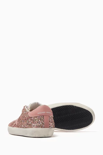 Super-Star Sneakers in Glitter & Leather