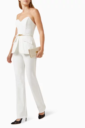 Belted Jumpsuit in Technical-fabric