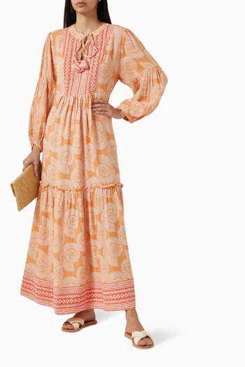 Zakar Maxi Dress in Cotton-blend