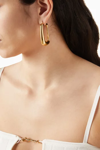 Les Boucles Ovalo Earrings in Plated Brass/