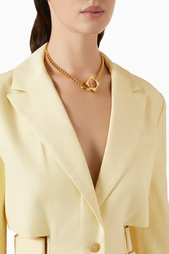 Le Collier Rond Carré Necklace in Gold-tone Metal