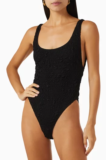 Cindy One-piece Swimsuit in Crinkled-jacquard