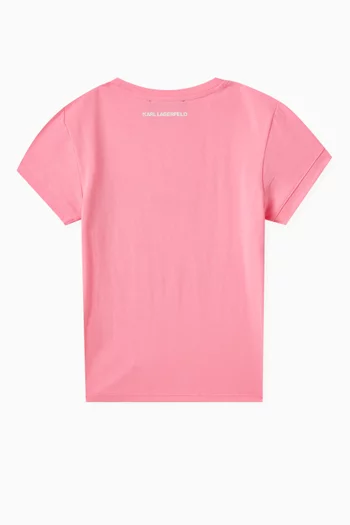 Ikonik Choupette Logo-print T-shirt in Cotton