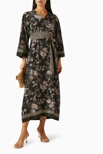 Fedra Printed Dress in Silk