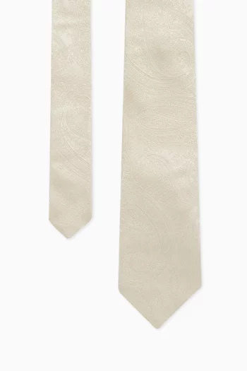 ربطة عنق بنقشة بيزلي حرير جاكار