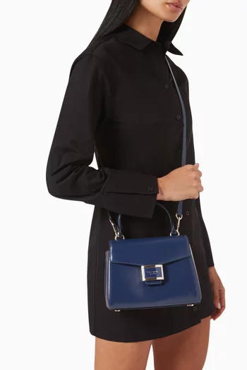 Small Katy Top-handle Bag in Shiny Leather