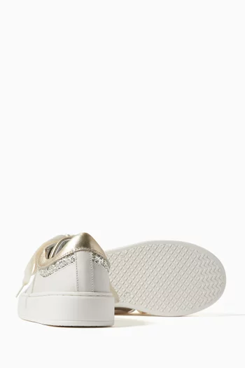 TH Logo Low Cut Sneakers in Faux Leather