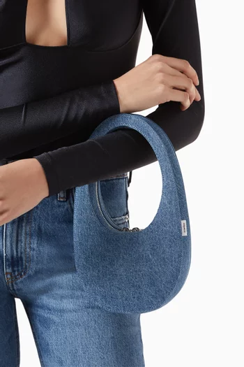 Mini Swipe Shoulder Bag in Denim