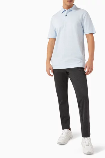 Polo Shirt in Linen & cotton-blend