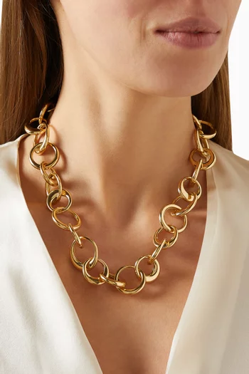 The Laura Necklace in 18kt Gold-plated Brass