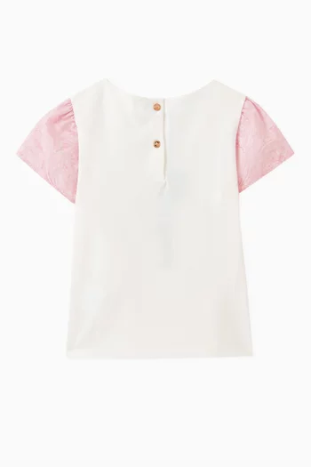 Crystal-embellished T-shirt in Cotton