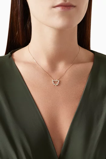 Hobb Diamond Heart Necklace in 18kt Gold