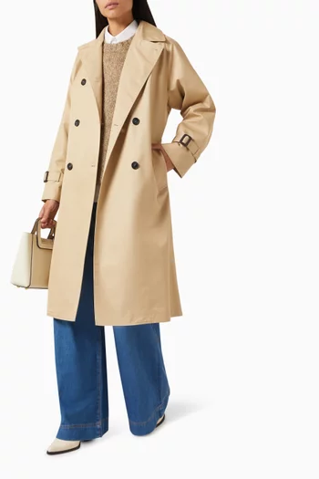 Canasta Reversible Trench Coat in Cotton-blend