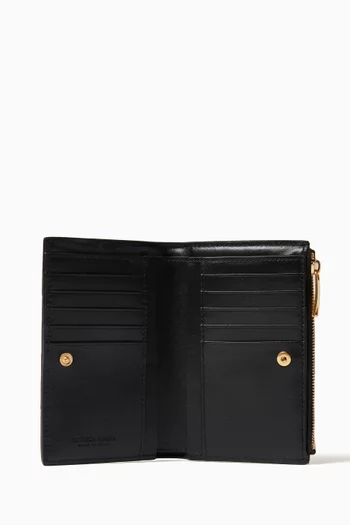 Zip Wallet in Intreccio Leather