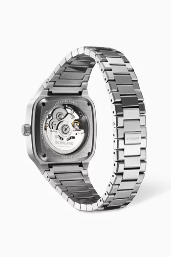 Grey Depth Square Skeleton Watch, 37mm