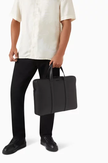 Minimal Focus Laptop Bag in Faux Leather