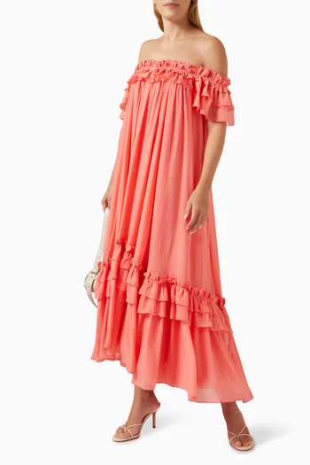 Aria Off-shoulder Gown in Chiffon