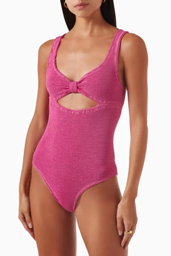 Crinkle One-piece Swimsuit in Stretch Nylon