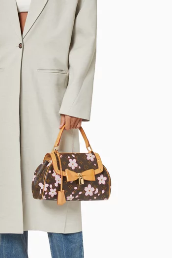 حقيبة مزينة بأزهار الكرز قنب بأحرف الماركة لويس فيتون × تاكاشي موراكامي