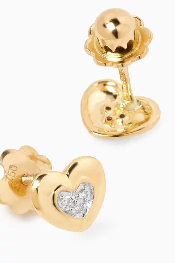 Ara Bambi Diamond Hearts Stud Earrings in 18kt Gold