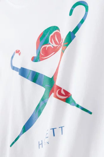 Tropical Logo Print T-shirt in Cotton