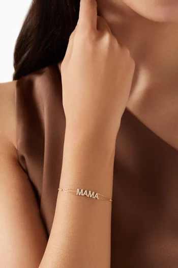 Mama Diamond Pendant Bracelet in 18kt Gold