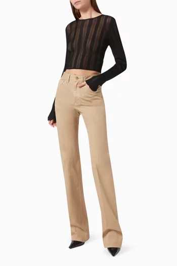 Clyde Wide-leg Pants in Cotton
