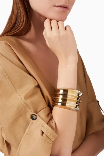 Stacked Cuff in Brass