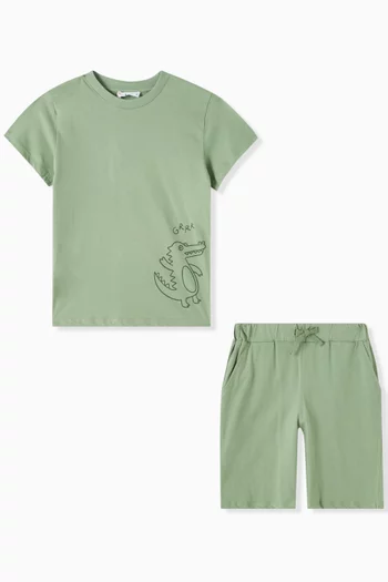 Crocodile T-shirt & Shorts Set