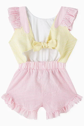 Mexico Striped Playsuit in Cotton