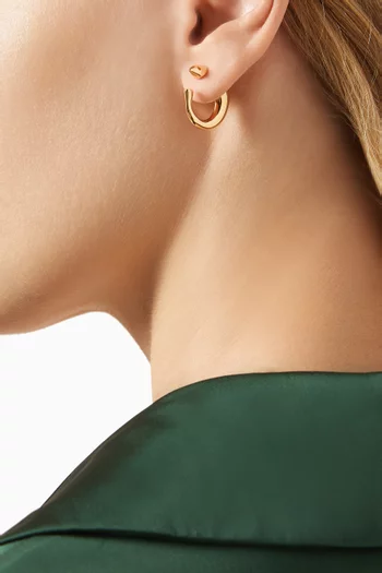Sardine Hoop Earrings in 18kt Gold-plated Sterling Silver