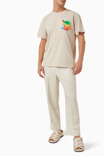 Lemon-print T-shirt in Cotton-jersey
