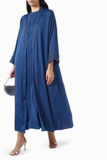 Bead-embellished Abaya Set