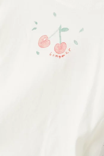 Cherry-print T-shirt in Cotton-jersey