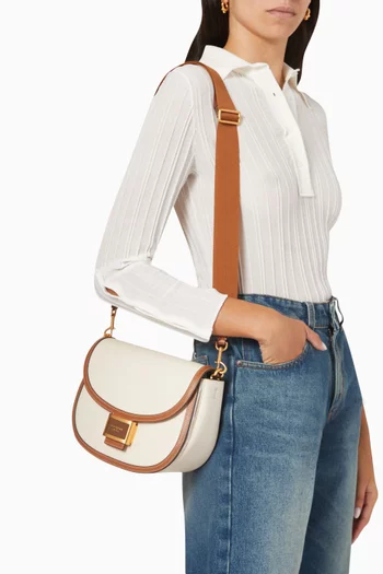 Katy Convertible Saddle Bag in Leather