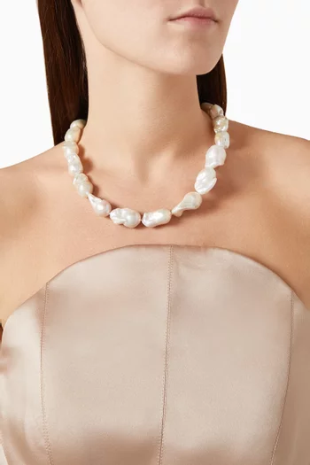 Kiku Large Baroque Pearl Necklace