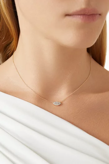 Muse Diamond Solitaire Necklace in 10kt Gold